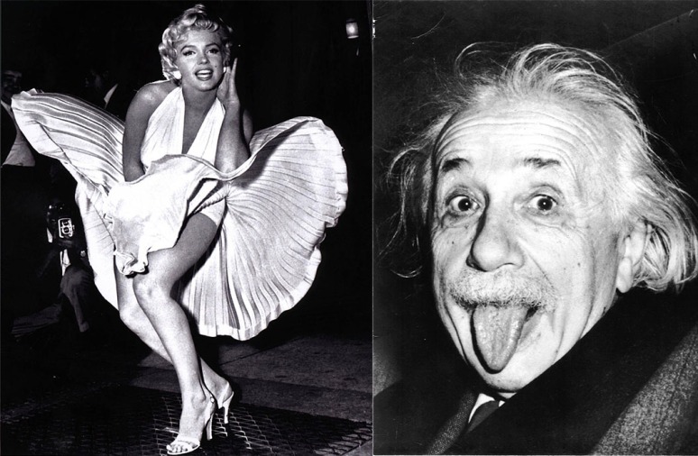 Marilyn Monroe y Alfred Einstein